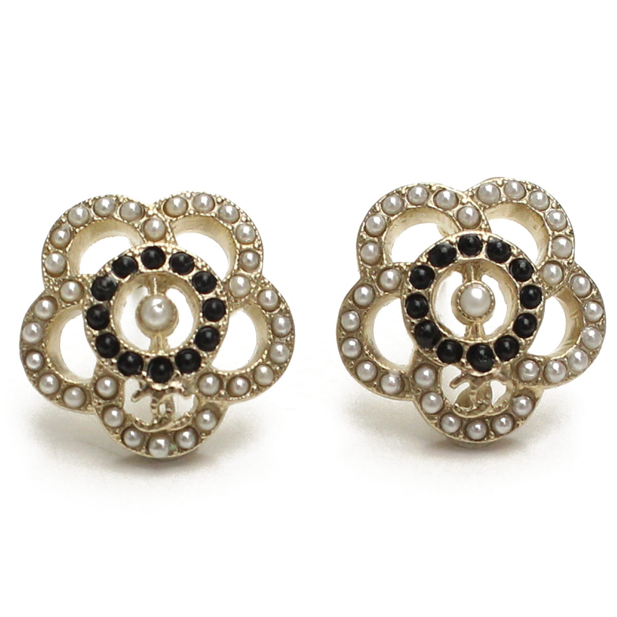 Hit The Total Brand Whole Chanel Camellia Earrings A95044 Hit The Total Brand Whole Chanel Camellia Earrings A95044 Gold Pearl Bk Black White Blue Taxfree Send By Ems Authentic A New Item