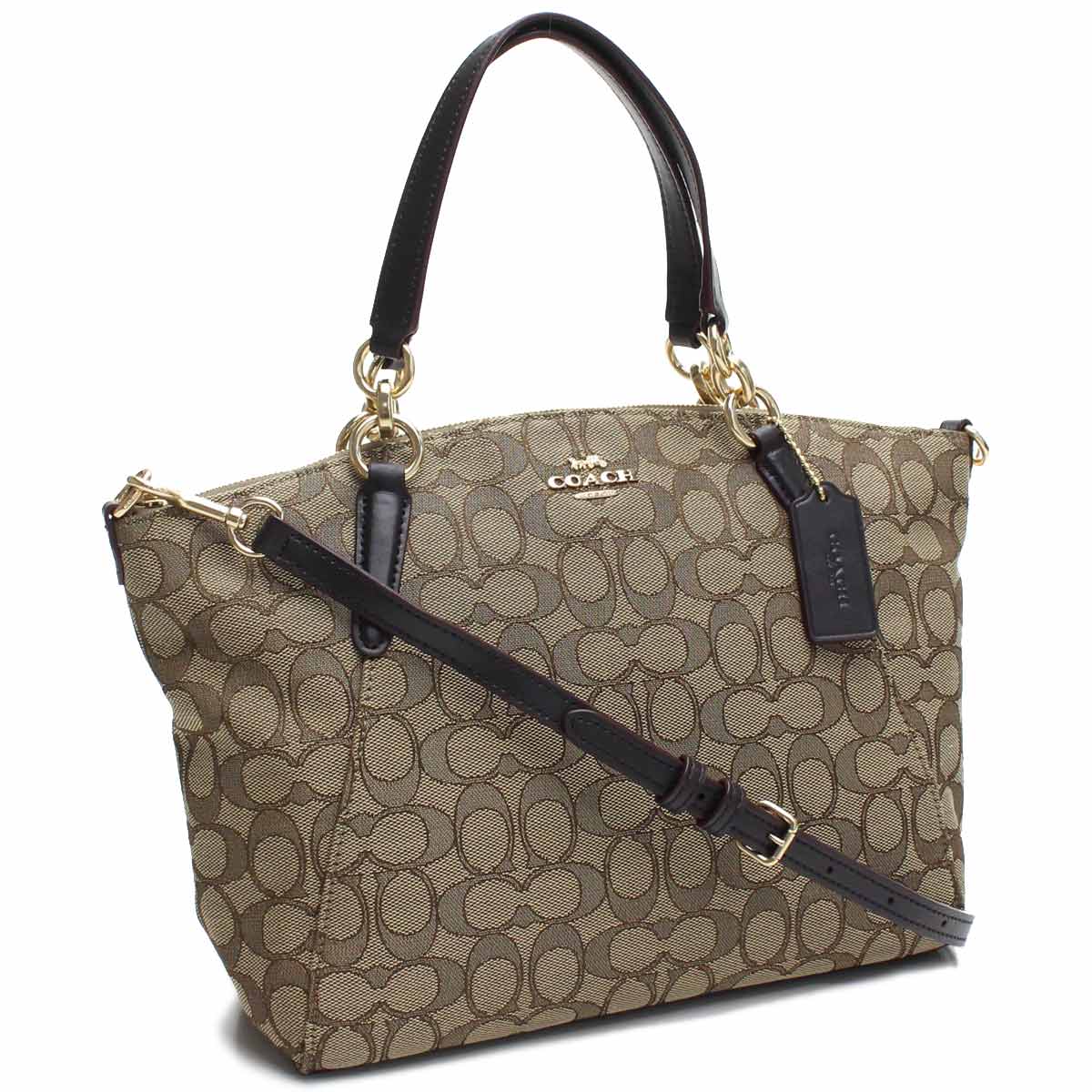 Coach Signature 2way Tote Bag F27582 Imc7c Brown System