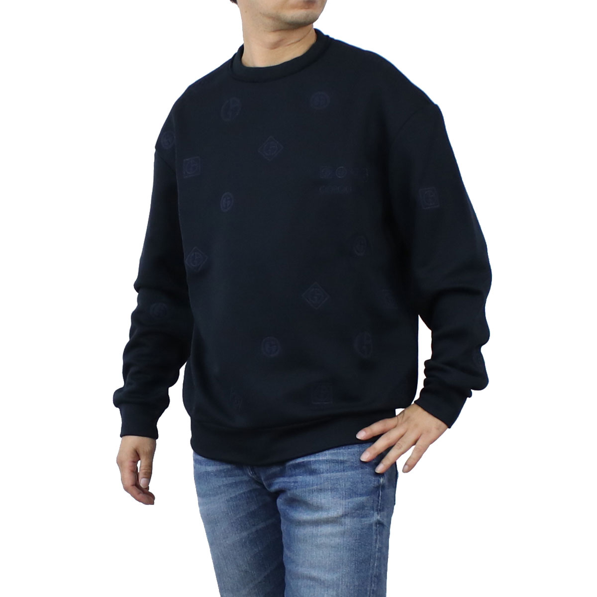 [美品]ジョルジオアルマーニトレーナーネイビーXL GIORGIO ARMANI(ジョルジオアルマーニ) スウェット・トレーナー