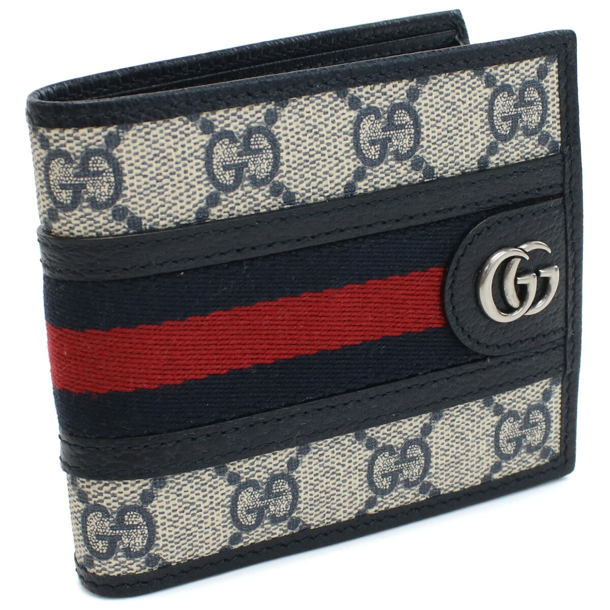 GUCCI 　二つ折り財布 GUCCI グッチ 財布 二つ折り レザー シェリーライン ロゴ