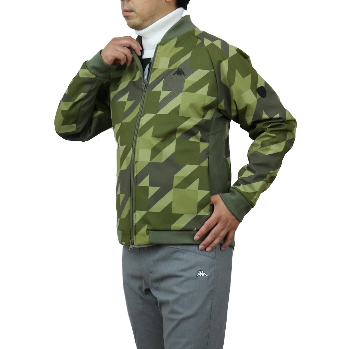 カッパ KAPPA GOLF メンズ−ジャケット,上着 ゴルフウェア ゴルフアウター KGA21MJK15 OLV カーキ golf-01 outer-01