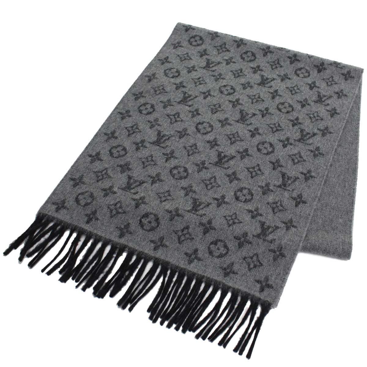44 割引セール特価 Louis Vuitton ヴィトン メンズ マフラー グレー マフラー 小物 Urbanfarminginstitute Org