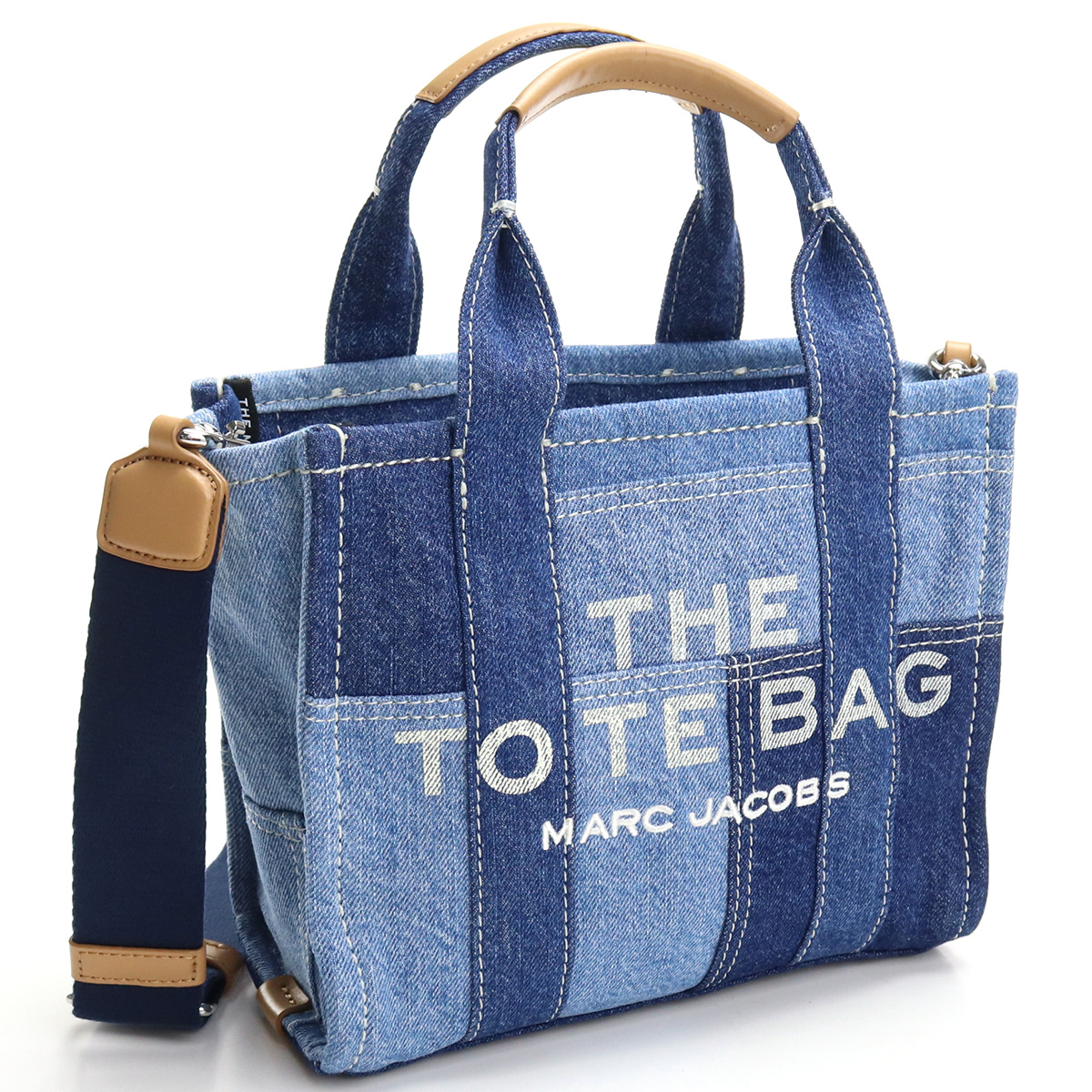 楽天市場 21aw新作 マーク ジェイコブス Marc Jacobs トートバッグ ブランドバッグ ブランドロゴ H016m06fa21 422 The Denim Mini Tote Bag 2way Blue Denim ブルー系 Bag 01 ブランド総合卸 ビッグヒット