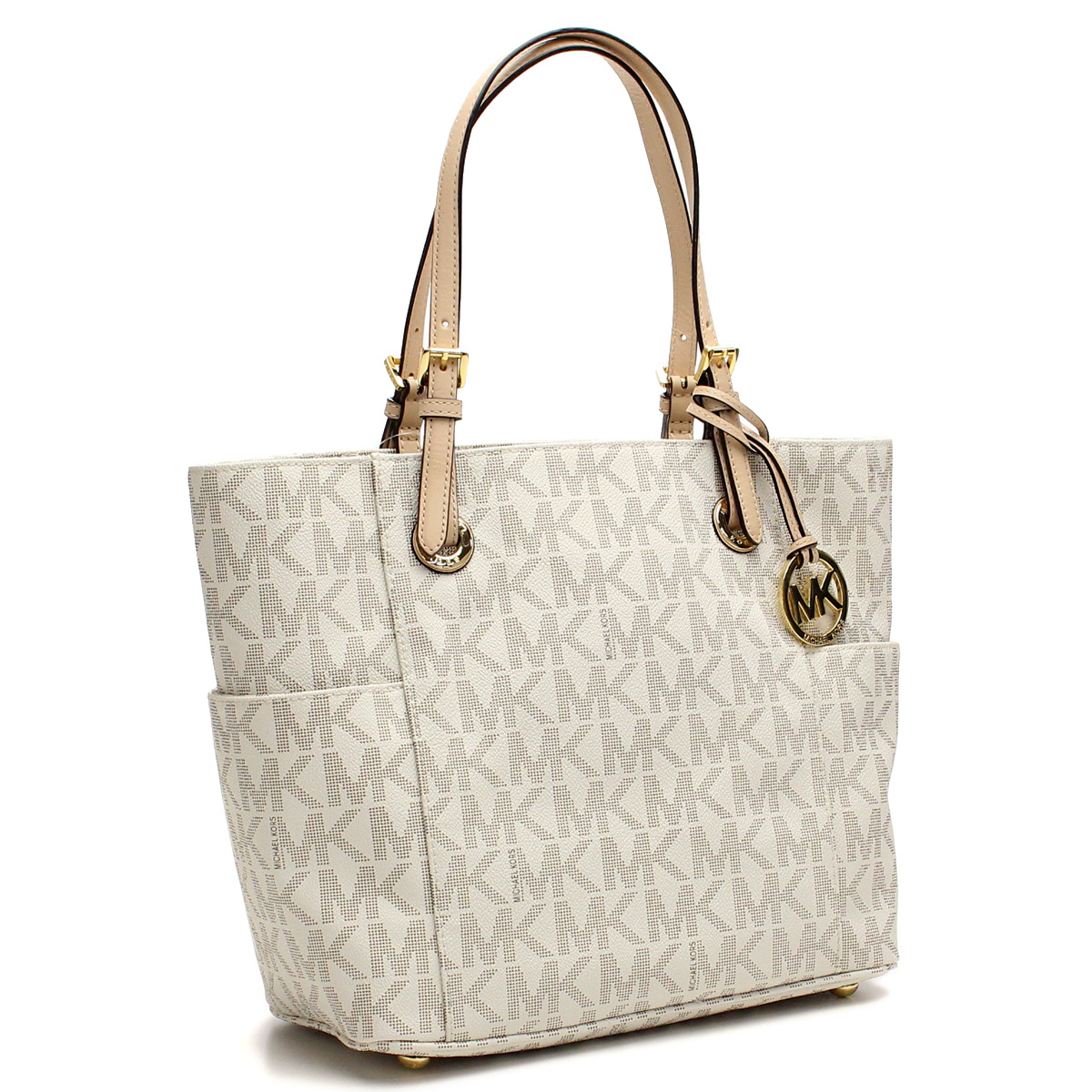 Hit The Total Brand Whole Michael Kors Jet Hit The Total Brand Whole Michael Kors Jet Set Item Ew Signature Tote Bag 30s11ttt4b Vanilla White Series Taxfree Send By