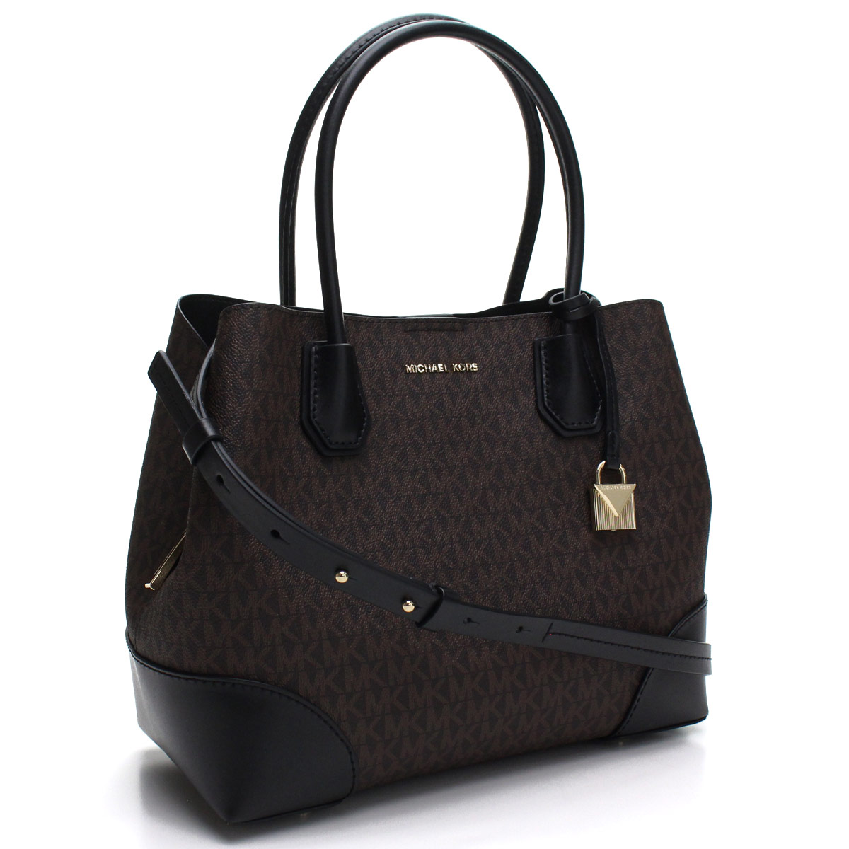 Black Of Michael Kors Mercer Gallery 2way Tote Bag 30h7gz5t6v 292 Brown Blk Line