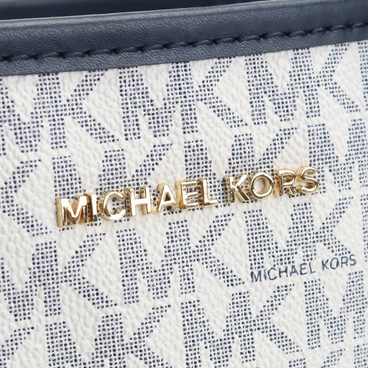 21春夏新作 Michael Eva マイケル コース 送料無料 ハンドバッグ ラッピング無料 Wht Navy ホワイト系 Kors Michael Eva 30s1gv0t1b 130 ホワイト系 ネイビー系 ブランド総合卸 ビッグヒット