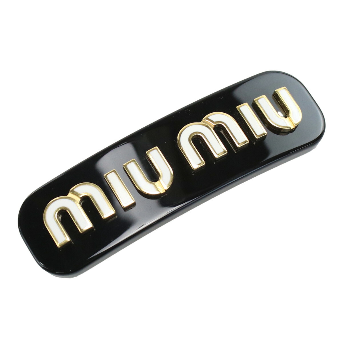 る〜ちゃん　ミュウミュウピン 楽天市場】MiuMiu ミュウミュウ Enameled Metal Hair Clip ヘア