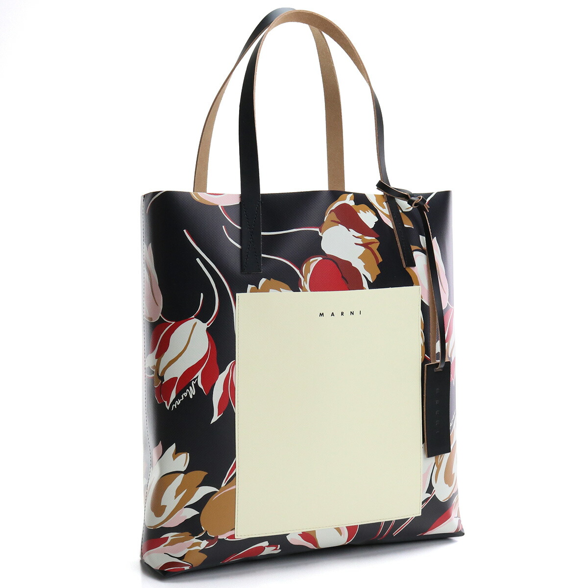 マルニ Marni トートカバン ブランド名バッグ ブランドロゴ Shmp0052a0 Pr677 Z2n99 ブラック マルチ色 Bos 22 Bag 01 Fareff Com Br