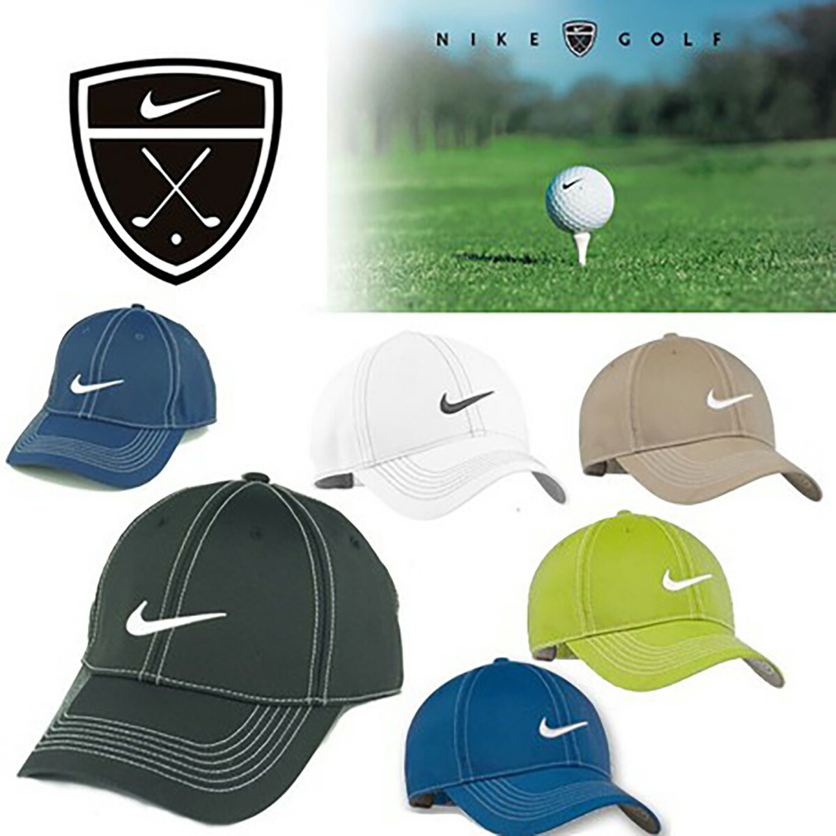 楽天市場 ナイキ Nike Golf Swoosh Front Cap ゴルフキャップ 全6色 ブラック ホワイト ネイビー ベージュ ブルー グリーン メンズ Sale 8 ブランド総合卸 ビッグヒット