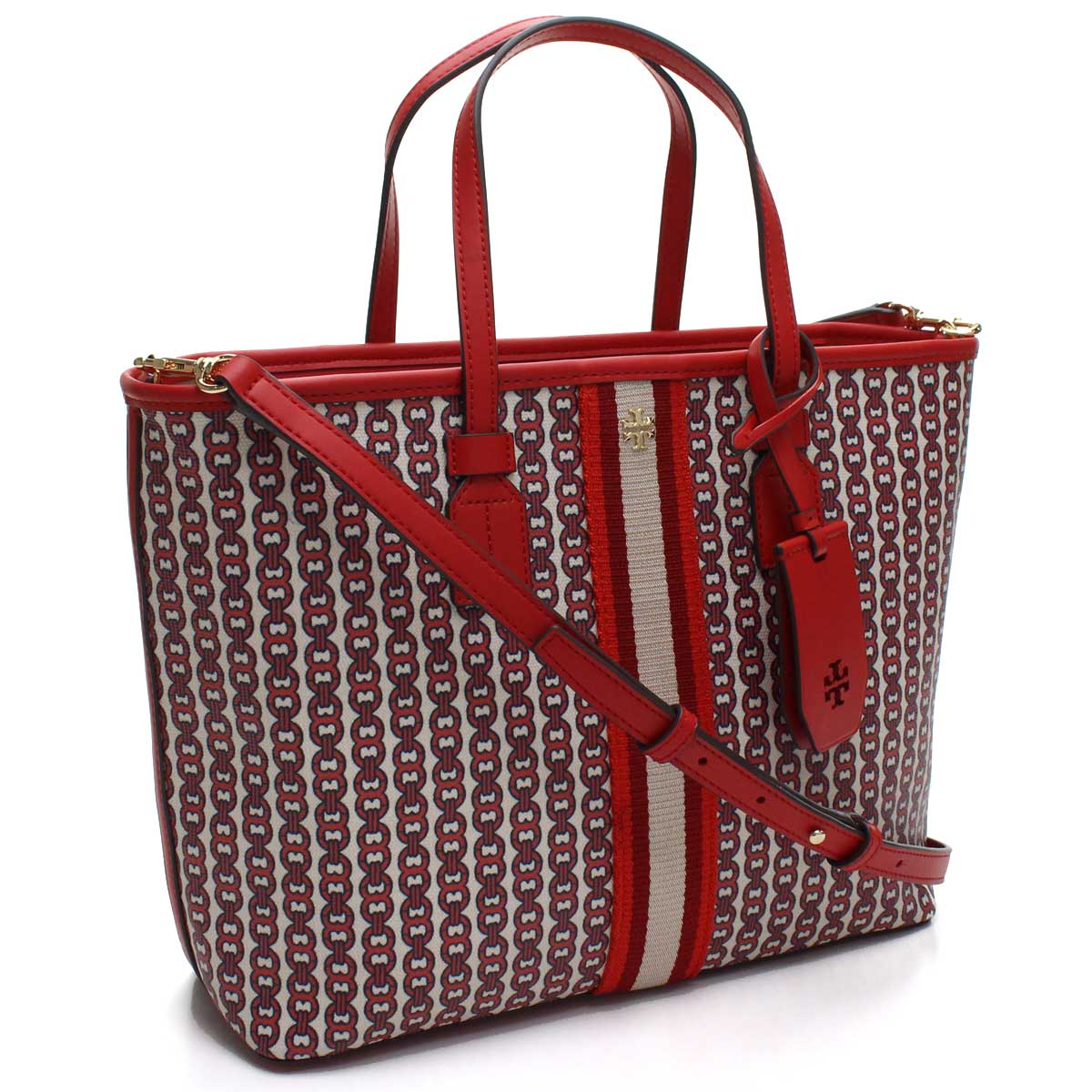 Tolly Birch Tory Burch Bag Gemini Link Canvas Tote 2way Shoulder 53304 939 Liberty Red L System Multicolored Lady S