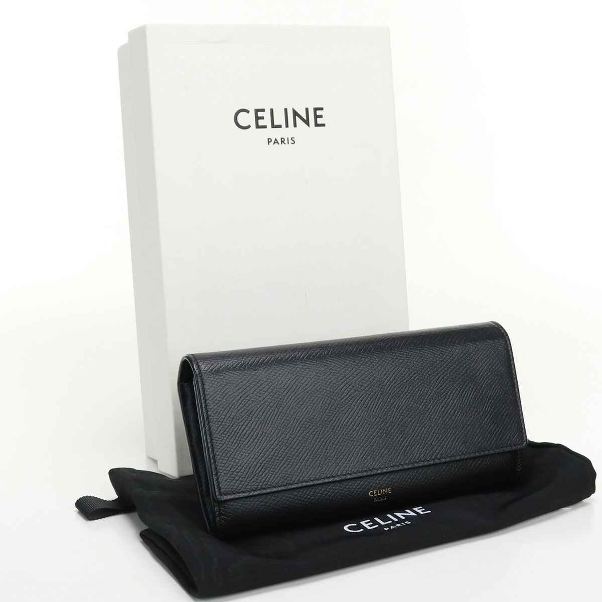 楽天市場】【中古良品】セリーヌ(CELINE) ラージフラップウォレット 