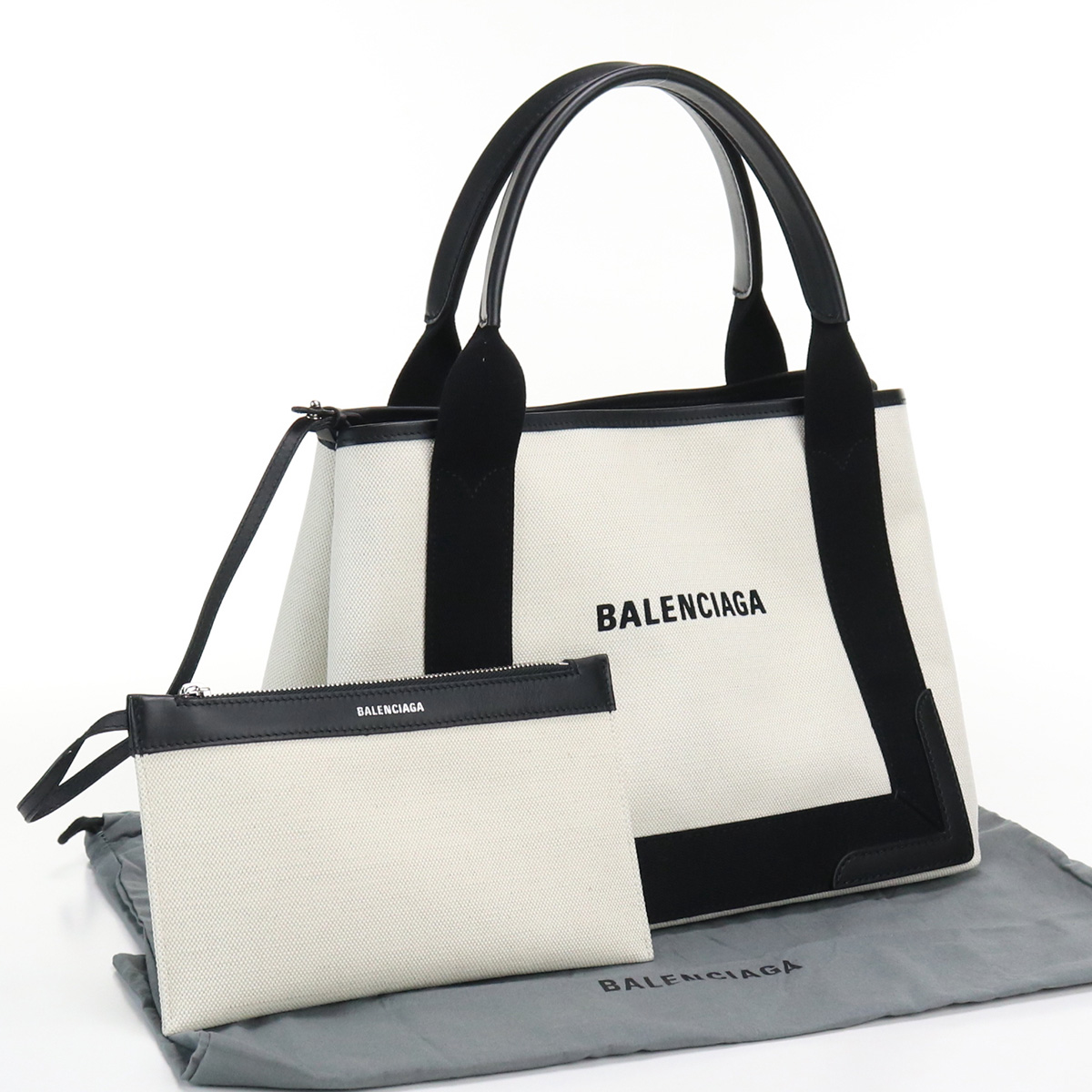 バレンシアガ BALENCIAGA NAVY スモールカバス トートバッグ ランク