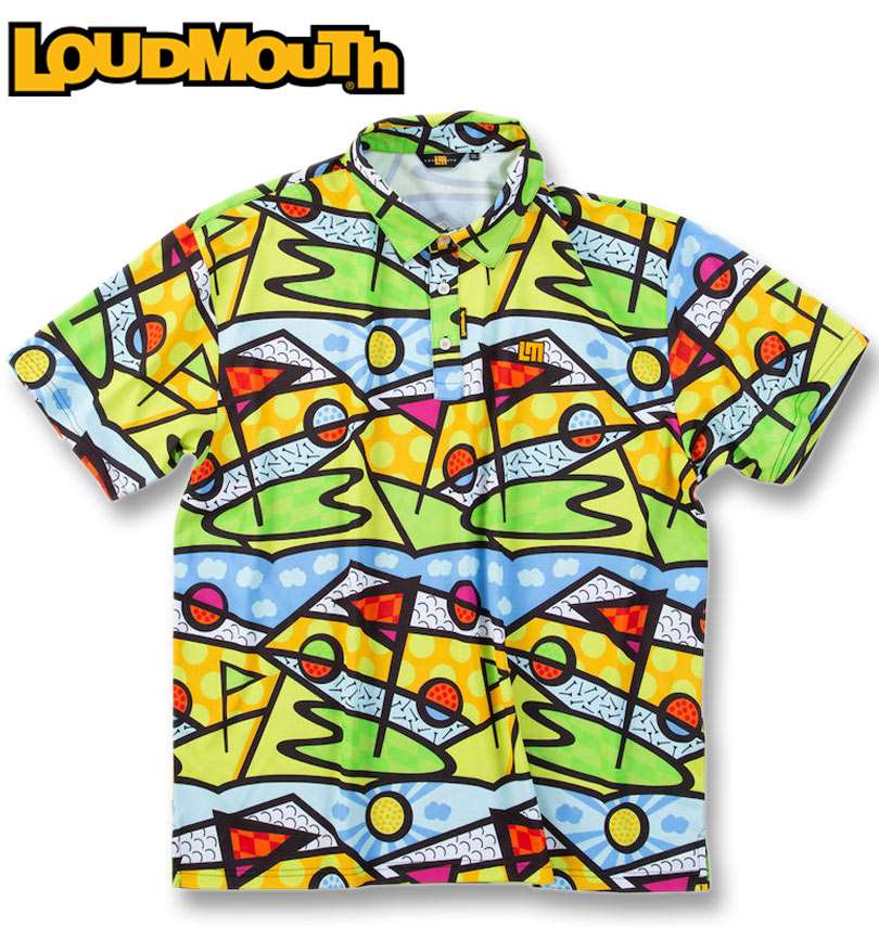 大きいサイズ メンズ LOUDMOUTH プレミアム 鹿の子 総柄 半袖シャツ ゴルフトリップネオン 3L 4L 5L 送料無料｜大きいサイズの専門店ビックリベロ 15,620円
