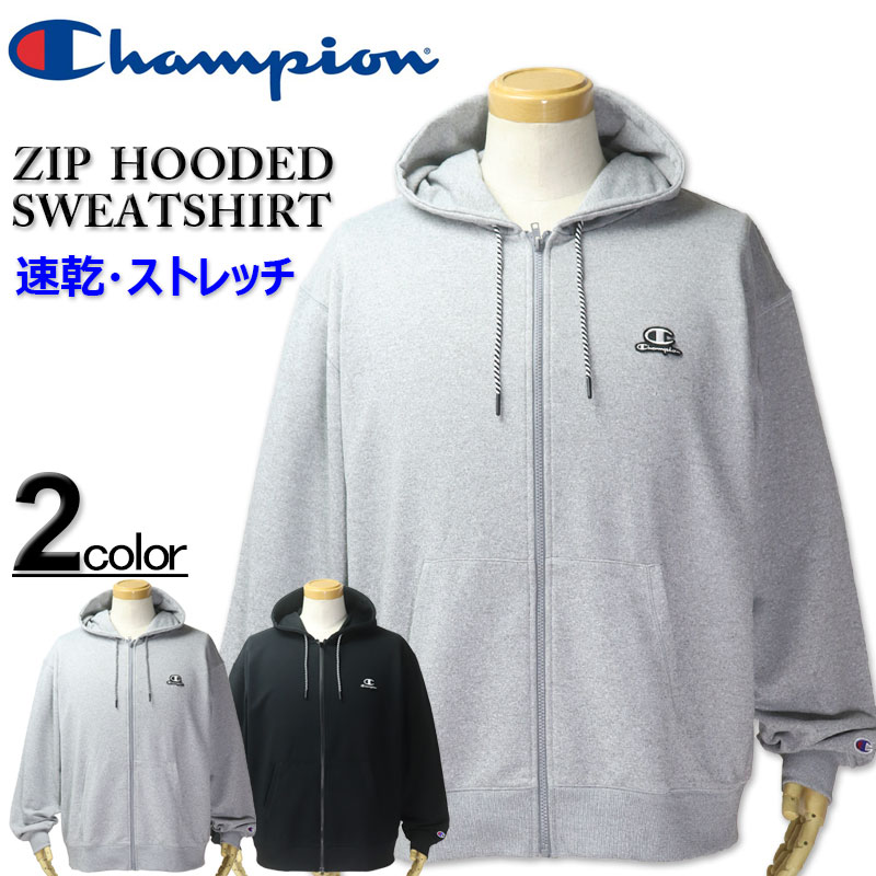 【全品尖んがり5倍】大層らしい大きさ メンズ Champion はやりっ児 TECH WEAVE 汗水 ジップパーカー 3L 4L 5L 貨物輸送無料