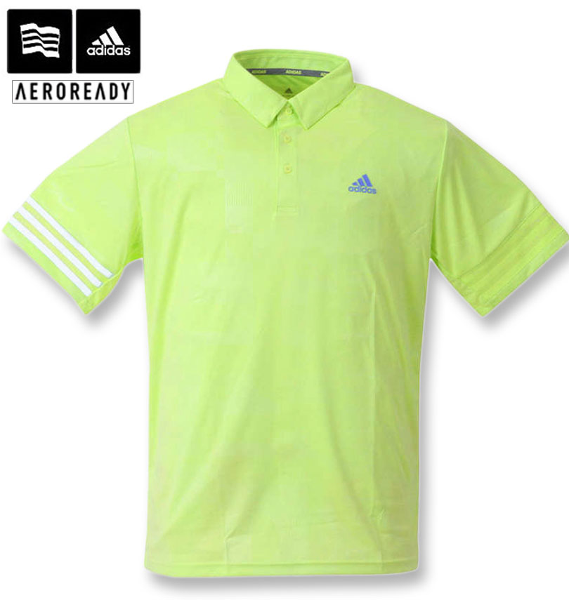 大きいサイズ メンズ adidas golf アディダスゴルフ エンボスプリント半袖B.Dシャツ パルスライム 3XO 4XO 送料無料｜大きいサイズの専門店ビックリベロ