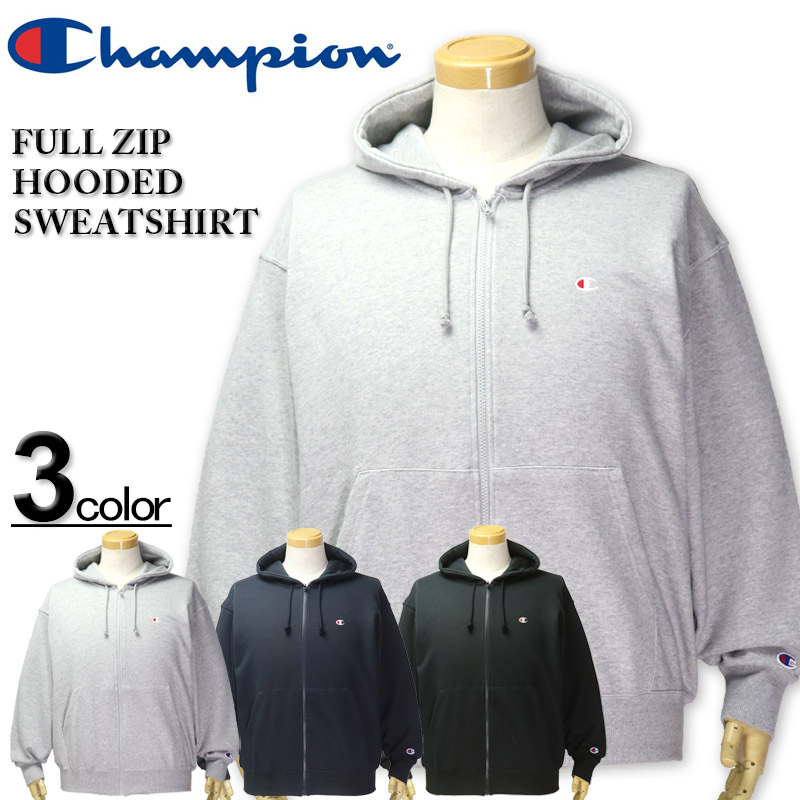 大きいサイズ メンズ Champion チャンピオン スウェット フルジップパーカー 3L 4L 5L 送料無料｜大きいサイズの専門店ビックリベロ