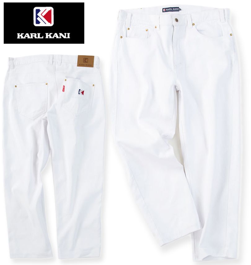 大きいサイズ メンズ KARL KANI デニムパンツ ホワイト 100cm 110cm 120cm 130cm 140cm 送料無料｜大きいサイズの専門店ビックリベロ