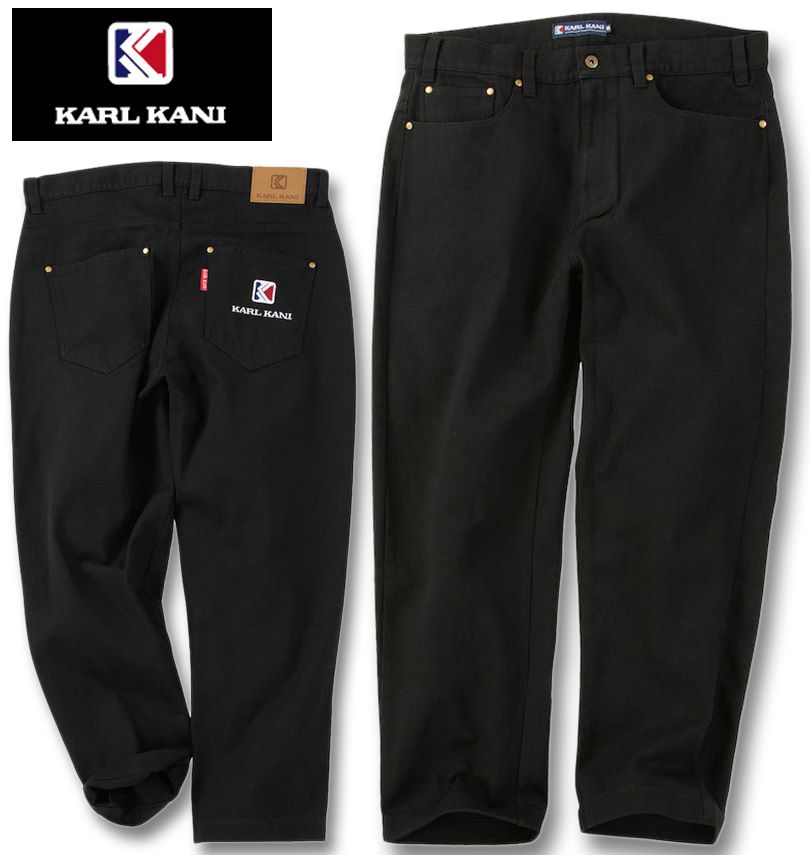 【全品尖んがり5倍】大層らしい大きさ メンズ KARL KANI ジーンズズボン下 黒いこと 100珊 110珊 120珊 130珊 140珊 貨物輸送無料