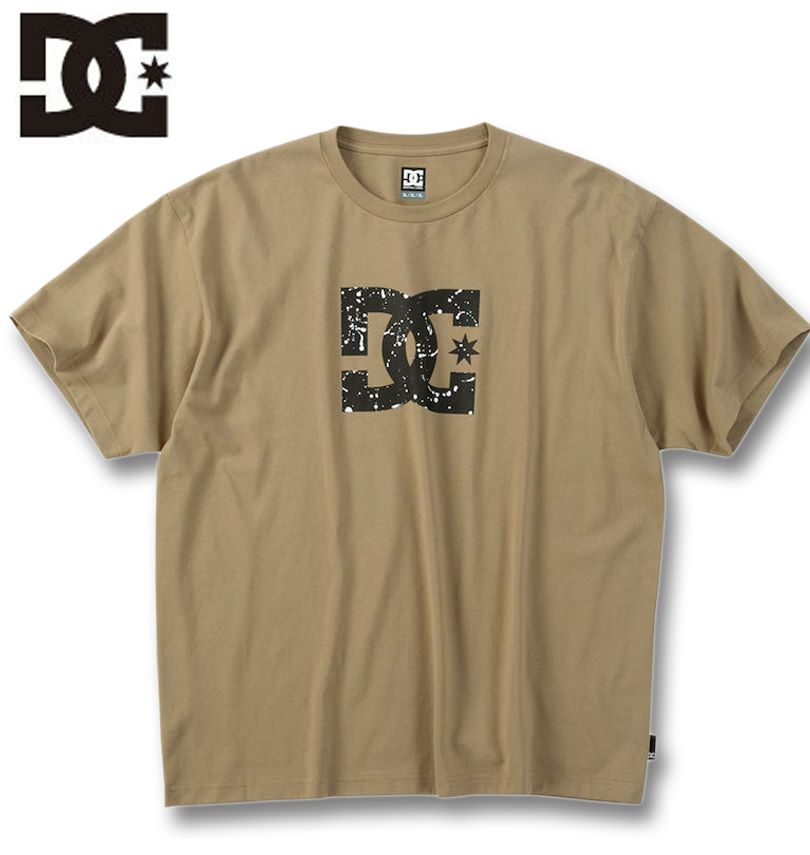 途轍も無い大いさ メンズ DCSHOES 25 SPLASH LOGO 半袖 ティーシャツ ベージュ 3L 4L 5L 6L 貨物輸送無料 Tシャツ・カットソー-トップス