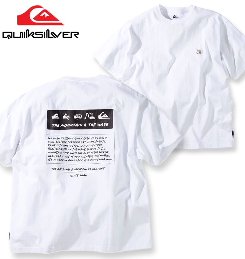 途轍も無い大いさ メンズ Quiksilver クイックしろがね色 BW HISTORY FRAME 半袖 ティーシャツ 白いこと 3L 4L 5L 6L 貨物輸送無料 メンズファッション-Tシャツ・カットソー