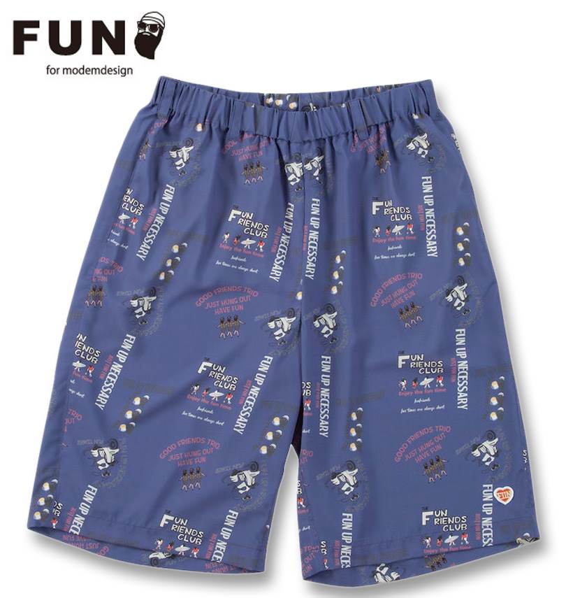 馬鹿でかい大きさ メンズ FUN for modemdesign LIFE OJI柄 アロハ さる股引き インキ青み 3L 4L 5L 6L 8L 貨物輸送無料