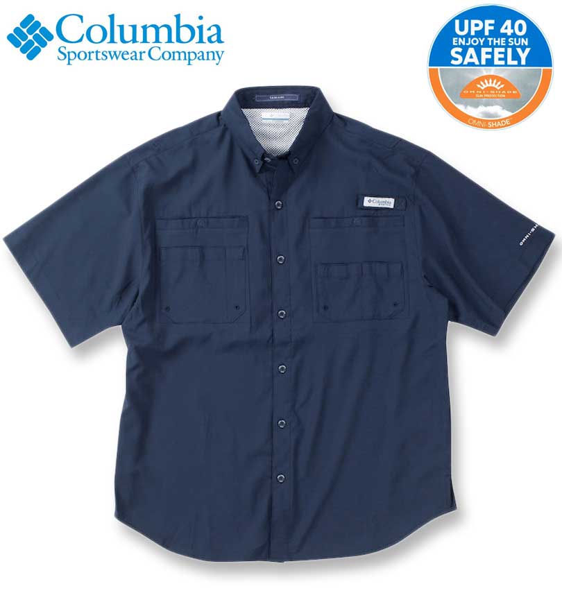【全品尖んがり5倍】大層らしい大きさ メンズ Columbia タミ意中の女2 半袖プルオーバー カレッジネイビー 1X/3L 2X/4L 3X/5L 4X/6L 5X/7L 6X/8L 貨物輸送無料