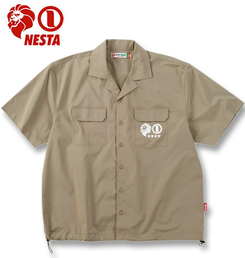 【全品尖んがり5倍】馬鹿でかい大きさ メンズ NESTA BRAND 開けっ広げ色つや 半袖プルオーバー 真砂ベージュ 3L 4L 5L 6L 8L 貨物輸送無料