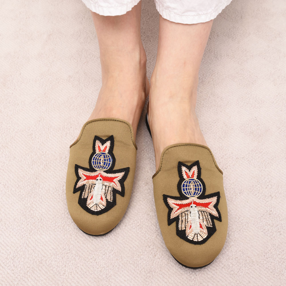 Joshua SANDERS(ジョシュア サンダース)\u003cBR\u003e10262 CREST 刺しゅうバブーシュ【35size】【36size】【37size】【38size】レディース 置き目品