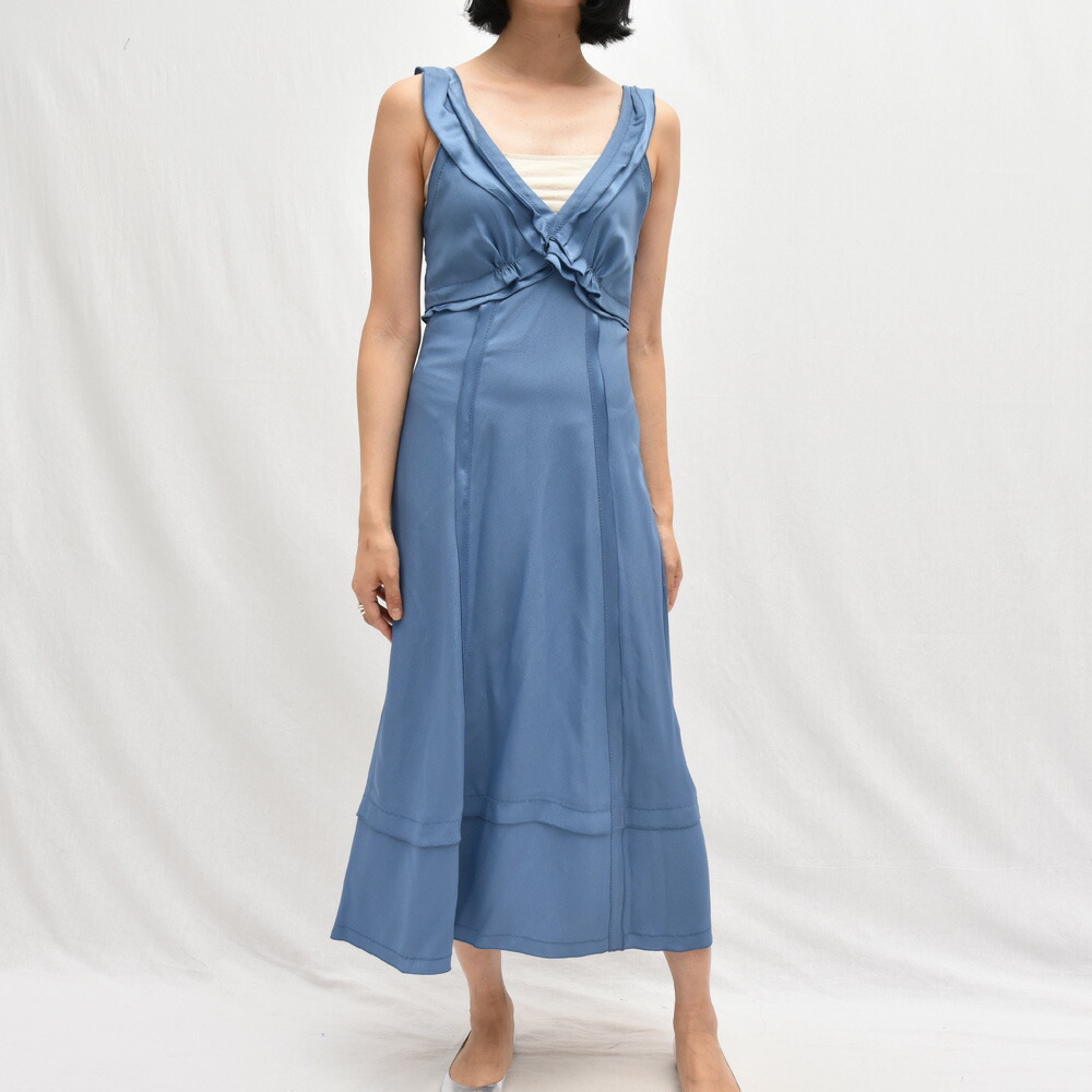 【S50】DOROTHEE SCHUMACHER(ドロシーシューマッハ)G61501-10 Vネック フレアワンピース 正規品 レディース|biglietteria