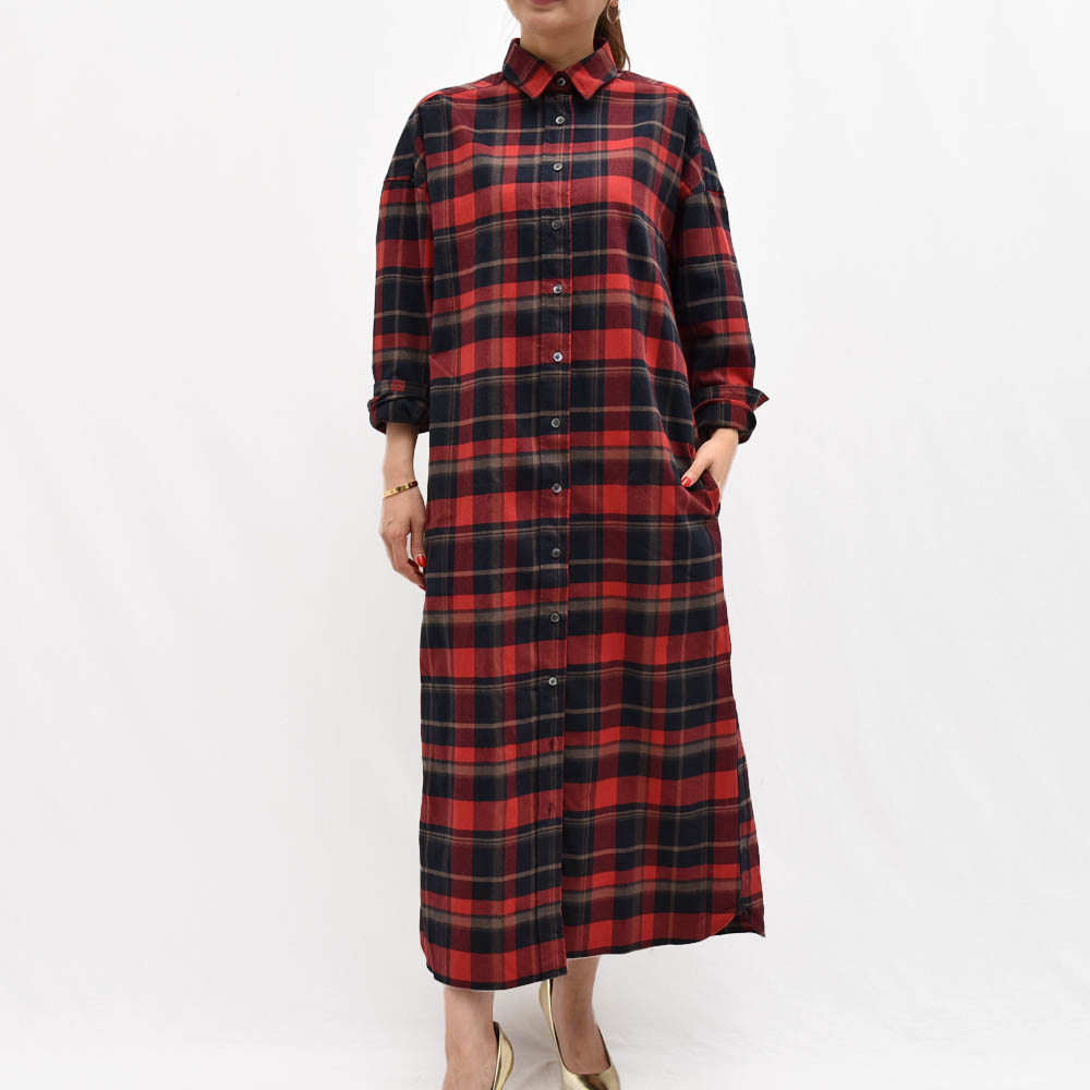Finamore(フィナモレ) A9045/CRISTINA チェックシャツワンピース 正規品 レディース
