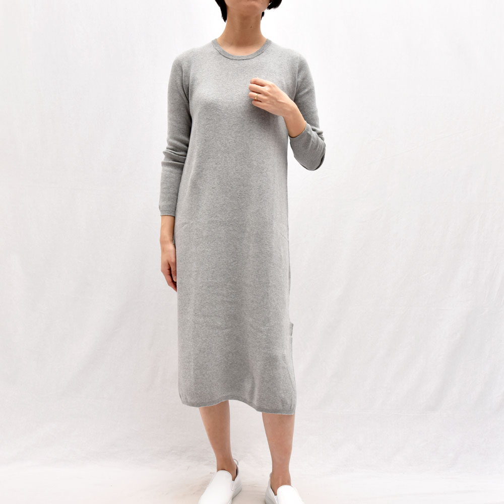 three dots(スリードッツ) IF507Y コットンメランジ ロングワンピース レディース 正規品