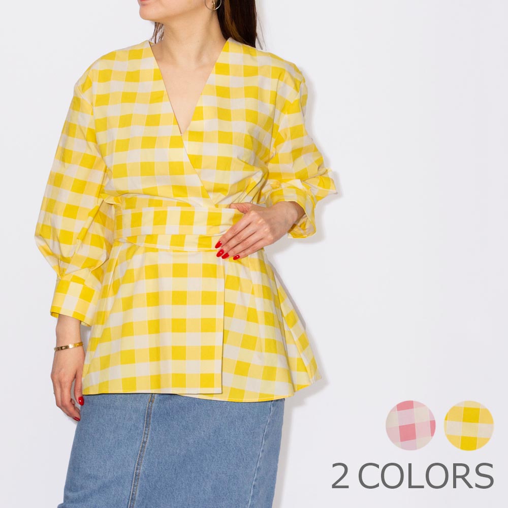 日本最大級 Bagutta バグッタ Savi チェック カシュクールブラウス レディース 正規品 豪華 Www Rvworkshop Com