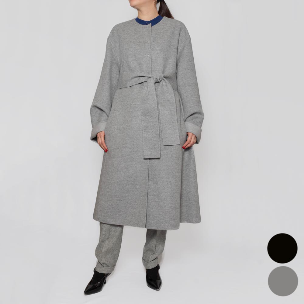 楽天市場】manzoni24(マンゾーニ)23M1075/DB1VX ミンク×ニット×ウール