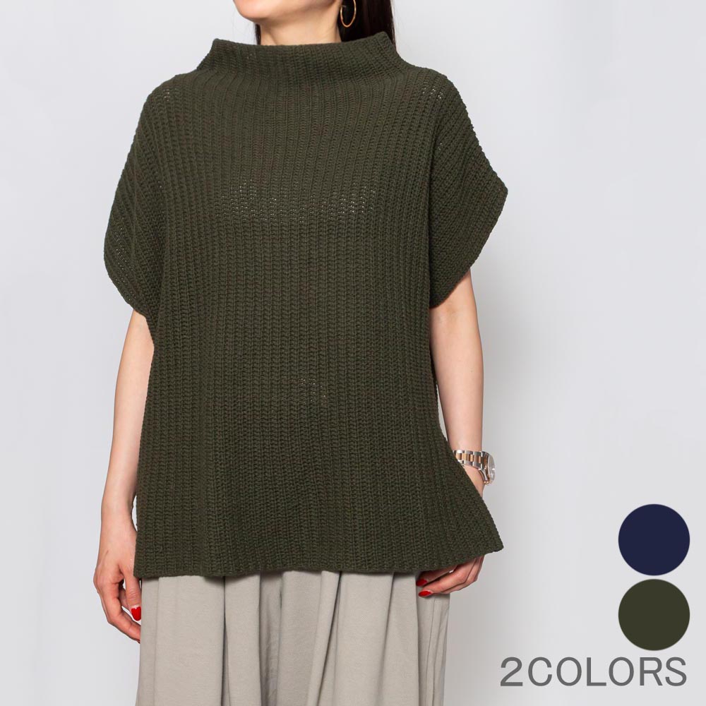 【S50】ma'ry'ya(マリア)YIK070 コットン ローゲージモックネックニット レディース 正規品｜biglietteria