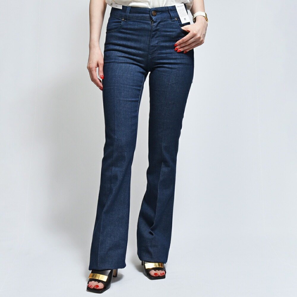 【S40】PT TORINO DENIM(ピーティー トリノ デニム)KATE/CA43 フレアデニムパンツ レディース 正規品｜biglietteria