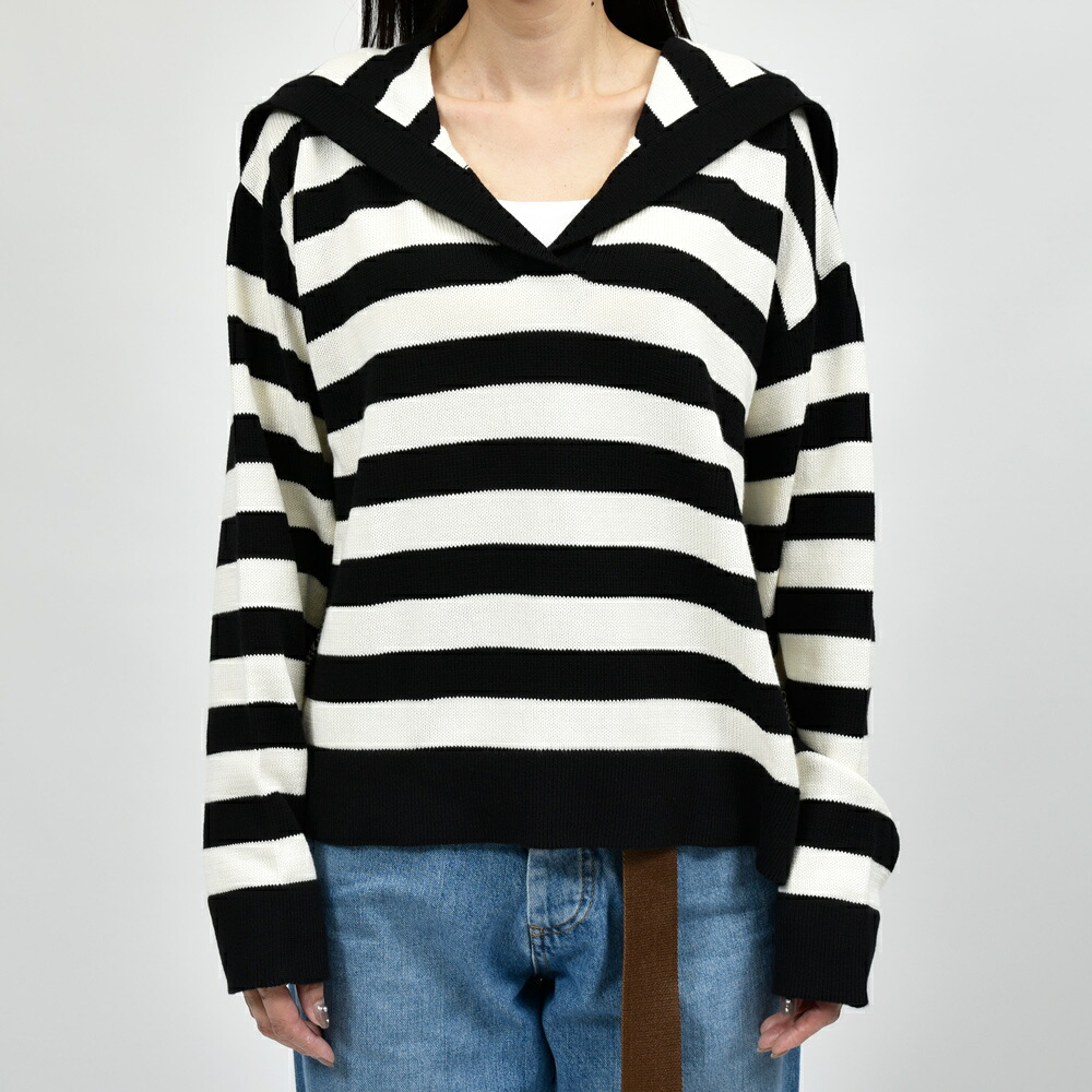 roberto collina（ロベルト コリーナ） B12004 セーラーカラーニット 26051005025