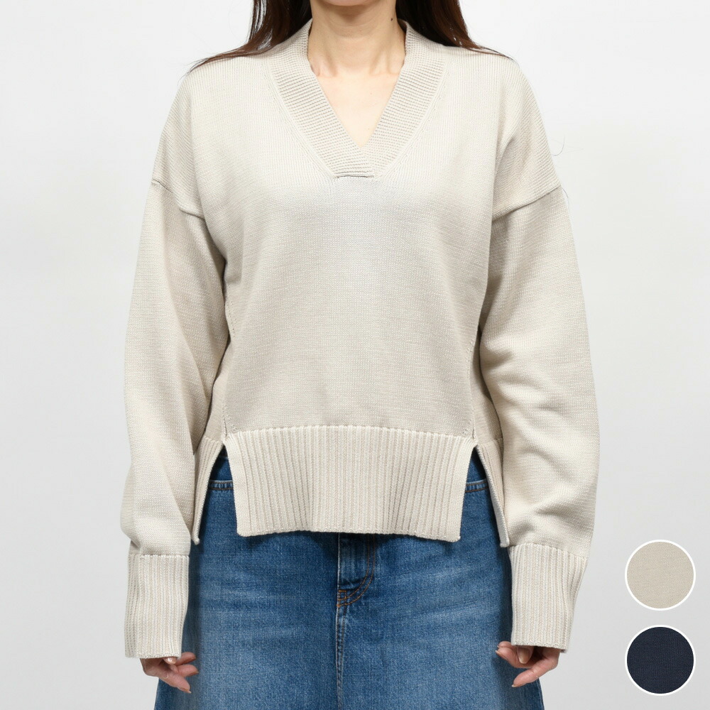 【S30】SCAGLIONE(スカリオーネ) DSC025 ソフトコットンリブVネック 26061003054|biglietteria