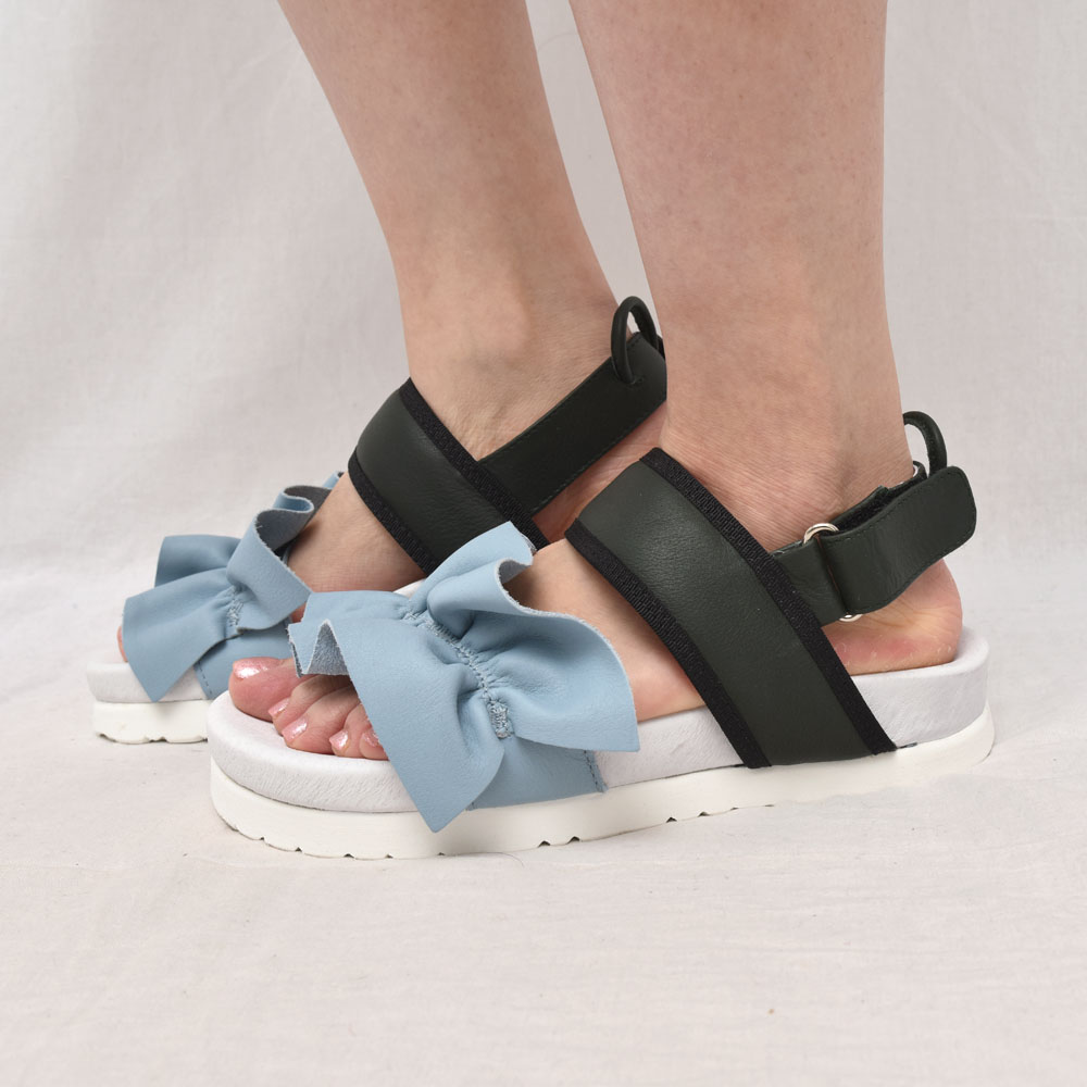 【S50】Amb(エーエムビー)RUFFLE レザー フリルサンダル【35size】【36size】【37size】【38size】レディース 正規品｜biglietteria