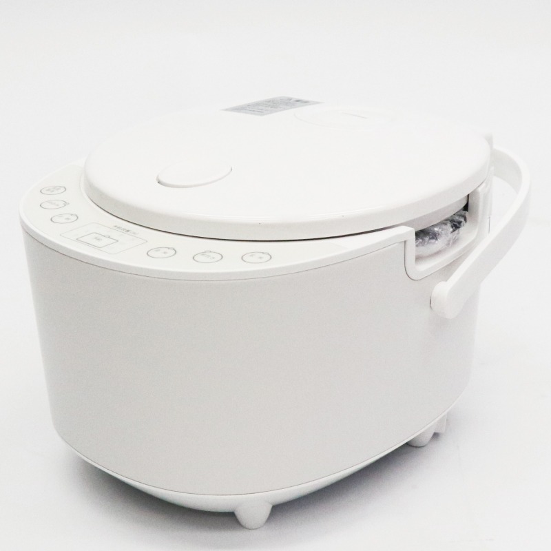 Mod・・r・・ 5合炊き炊飯器 HK-RC505WH　ワンタッチスタート スチーム皿付属 蒸し料理 持ち手付き 内窯 持ち手 保温機能 早炊き 白米 おかゆ 炊き込みご飯 玄米 マイコン式 しゃもじ付属 計量カップ付属 予約機能