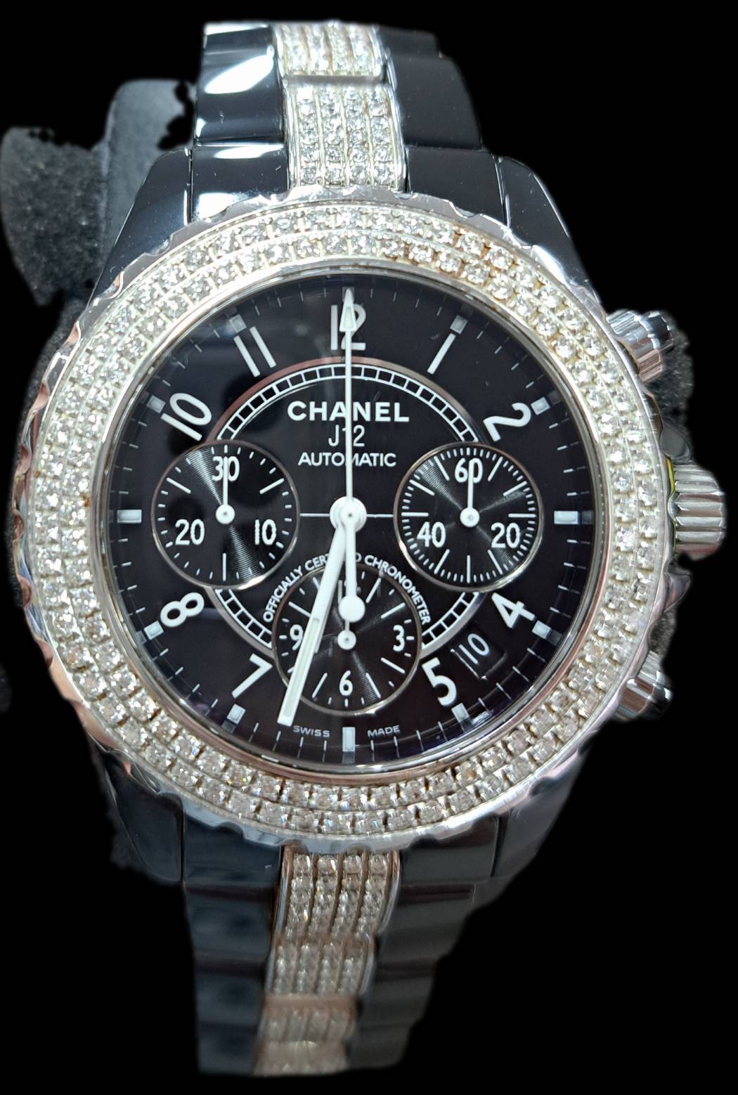 【中古品】 CHANEL 腕時計 J12 アフターダイヤ メンズ シャネル｜ビックオフ店