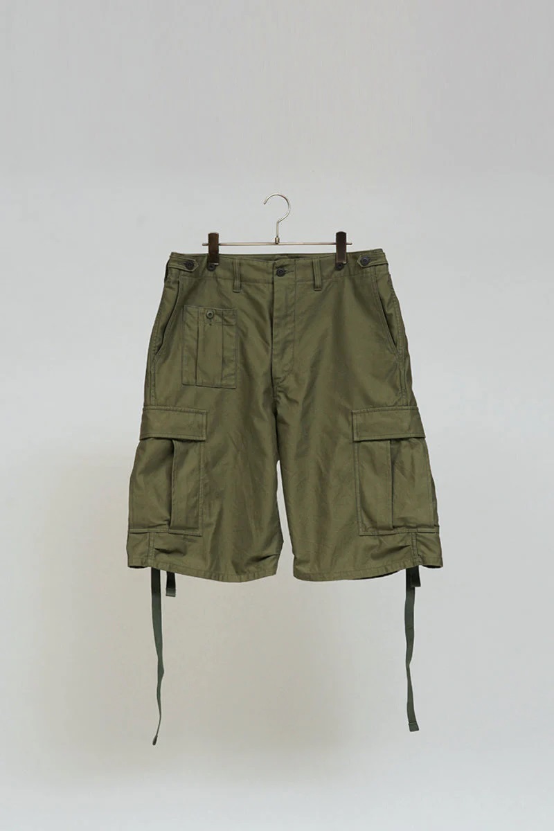 ★Nigel Cabourn【ナイジェル・ケーボン】★MAN / アーミーカーゴショーツ / ARMY CARGO SHORTカーゴショートパンツダークグリーン｜BIG SHOT