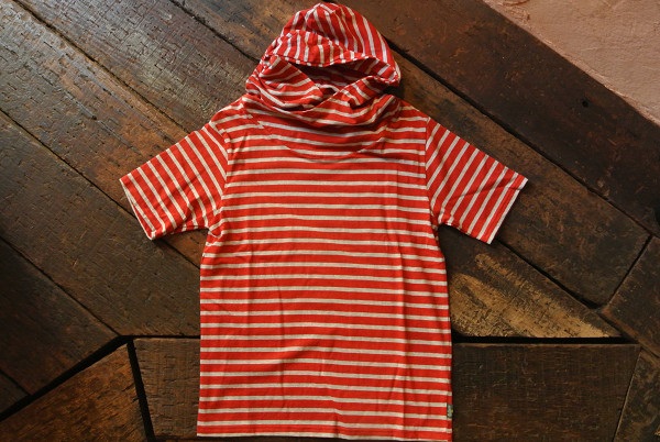★GO HEMP ゴーヘンプ★ ボーダーパーカー半袖Tシャツ GHC4280MBD 半袖パーカー レッド