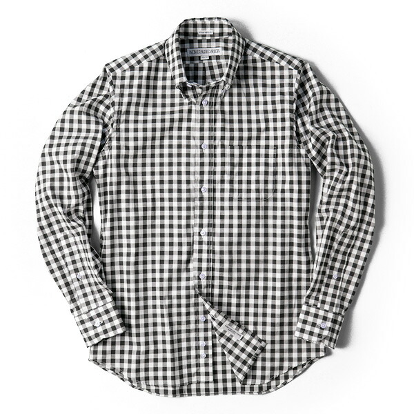 ★INDIVIDUALIZED SHIRTS (インディビジュアライズドシャツ)★ Big Gingham Check MENS / Standard Fit ボタンダウンシャツ Black/A20EOP