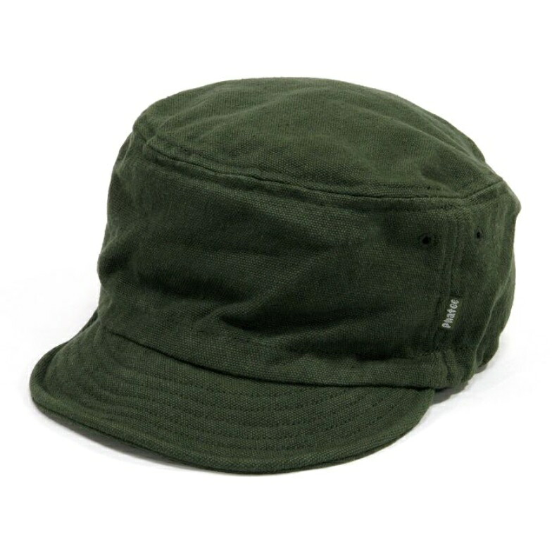 ★Phateeファティー★ HALF CAP CANVAS 141-001-11-68 ヘンプコットンキャンバス地ハーフキャップ キャップ MOSS CANVAS