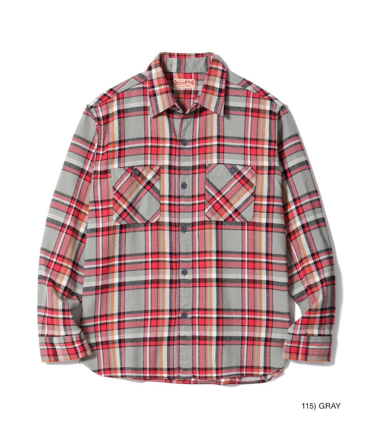 ★Sugar Cane シュガーケーン東洋エンタープライズ★ Lot No. SC29565 / TWILL CHECK WORK SHIRT 長袖フランネルシャツ 115) GRAY