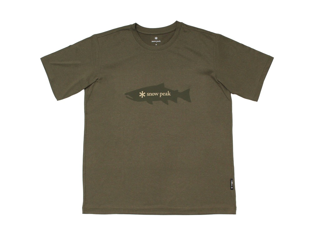 ★snow peak スノーピーク★YAMAME Graphic Short Sleeve T-ShirtPolartec POWER DRY TシャツOLIVE｜BIG SHOT