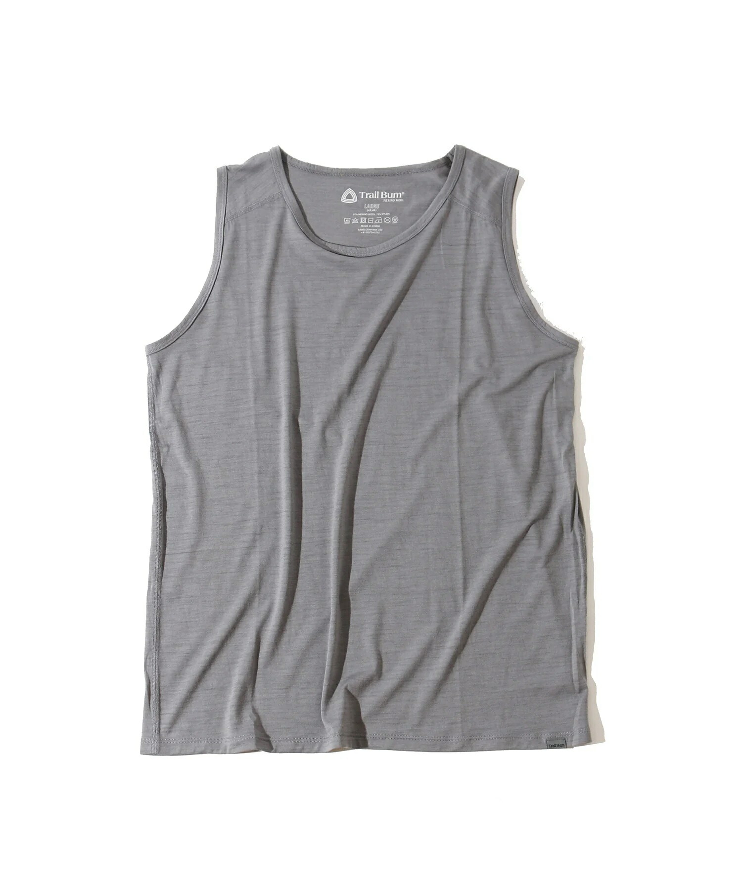★TRAIL BUM トレイルバム★ MERINO 150 TANKメリノ 150 タンクGRAY HEATHER｜BIG SHOT