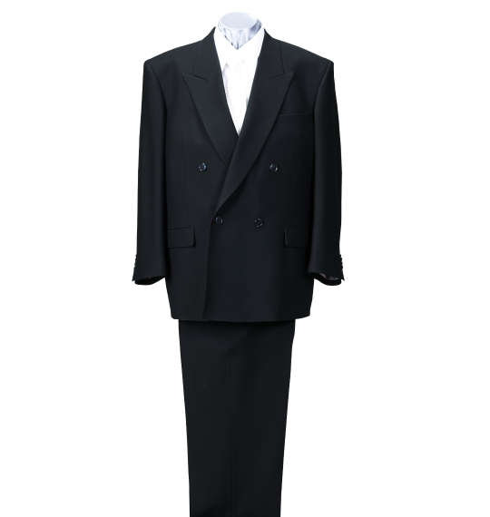 馬鹿でかい大いさ メンズダブル4ツ釦1ツ掛礼服 MANCHES 黒いこと 3L 4L 5L 6L 7L 8L フォーマル 背広 御芽出度 冠婚葬祭 成人男性服 御膳上等感 寄り合い 今めかしい 今めかしい 1272-3302