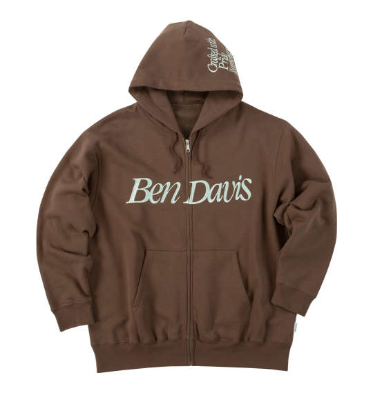 \お買い物マラソン開催中/スラントロゴフルジップパーカー BEN DAVIS|Bigsizeselectshop-avanty
