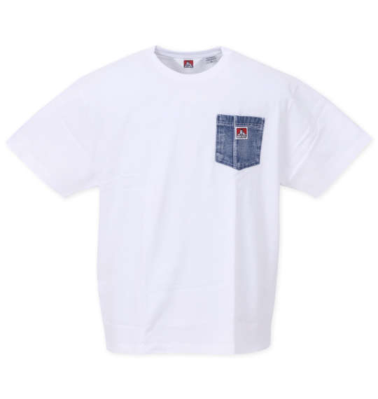大きいサイズ メンズ メンズ布帛ポケット半袖Tシャツ BEN DAVIS 快適 カジュアル 丈夫 オシャレ 通気性 吸汗 1278-3517 3L 4L 5L 6L ホワイト スポーツ アウトドア シンプル 大人 カジュアルウェア 日常使い 涼しい 着心地